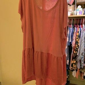 Coral/pink Lane Bryant long Tunic shirt/dress